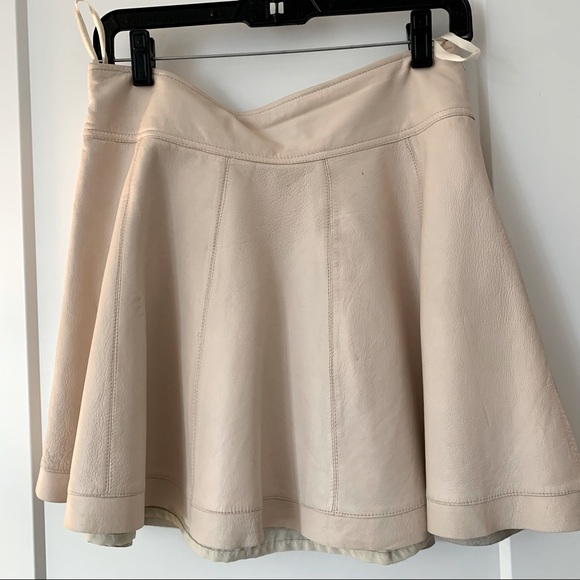 Real Leather Mini Skirt - Picture 1 of 9